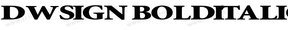 DWSign BoldItalic字体转换